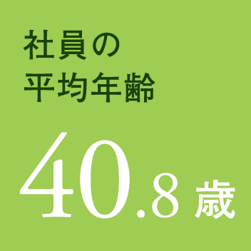 社員の平均年齢 40.8歳